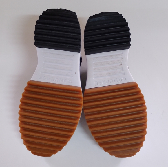 Converse Kids Black Canvas Slip-On Sneakers with White Toecaps and Gum Outsoles - Picture 5 of 9